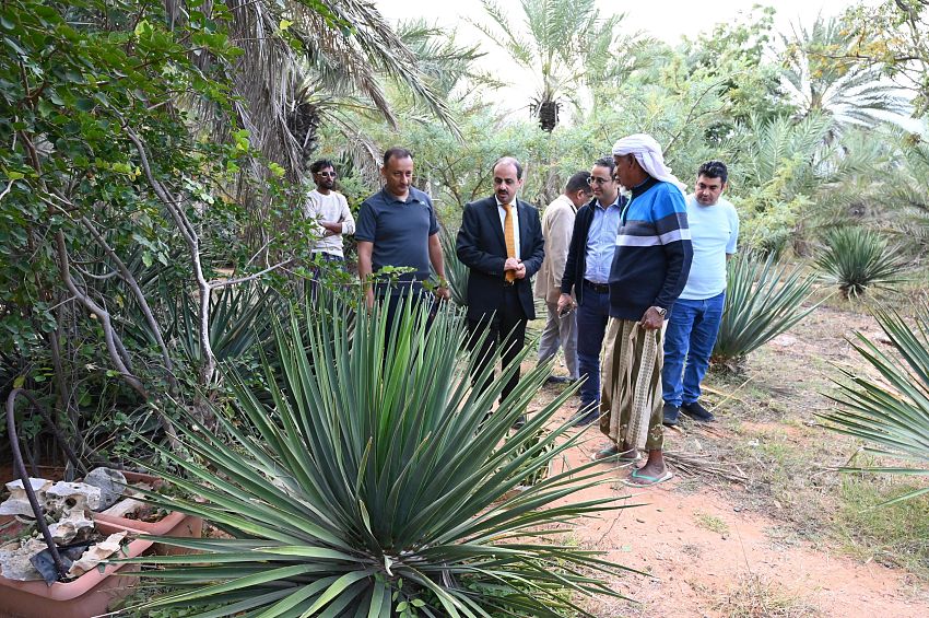 معمر الإرياني يزور مشتل اديب للنباتات المتوطنة بسقطرى