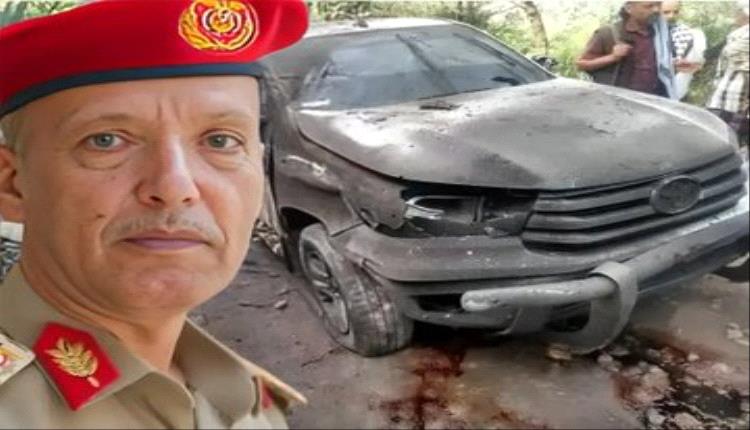 إصابة قائد عسكري بالجيش اليمني إثر تفجير استهدف موكبه في محافظة تعز