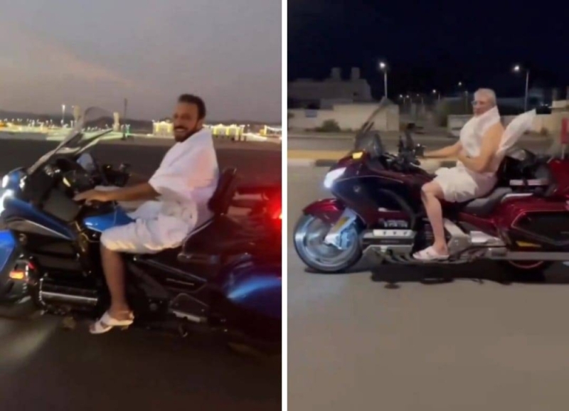 بالفيديو.. كويتيون يتوجهون إلى المملكة لأداء مناسك الحج على الدراجات النارية