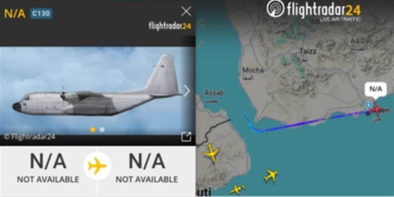 تحركات جوية غير اعتيادية في عدن والمكلا.. طائرات C-130 تهبط وتقلع وسط انسحاب سعودي