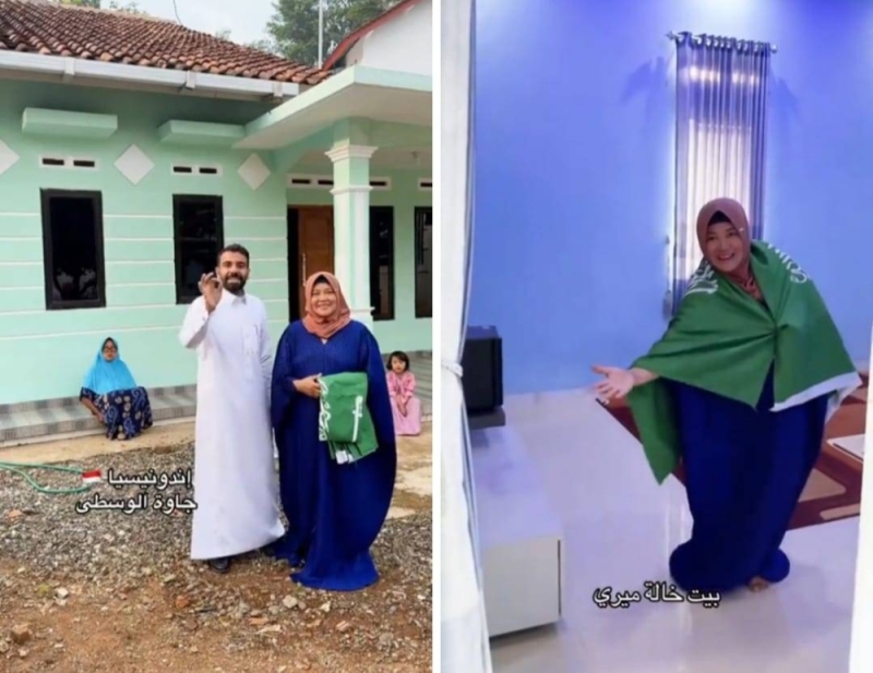 بعدما زفها شاب سعودي لزوجها.. شاهد: العاملة الإندونيسية تستعرض منزلا أنشأته بعد عملها في المملكة 30 عاما