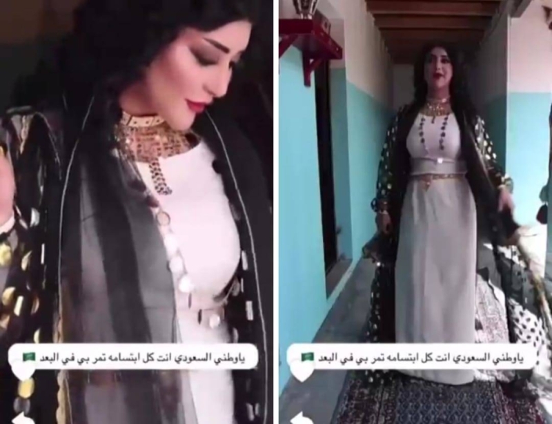 عبر حسابها من سناب شات.. شاهد: احتفال زوجة فنان سعودي شهير بيوم التأسيس