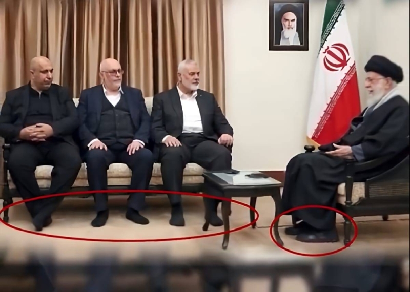 شاهد: صورة اجتماع قادة حماس مع خامنئي وهم 